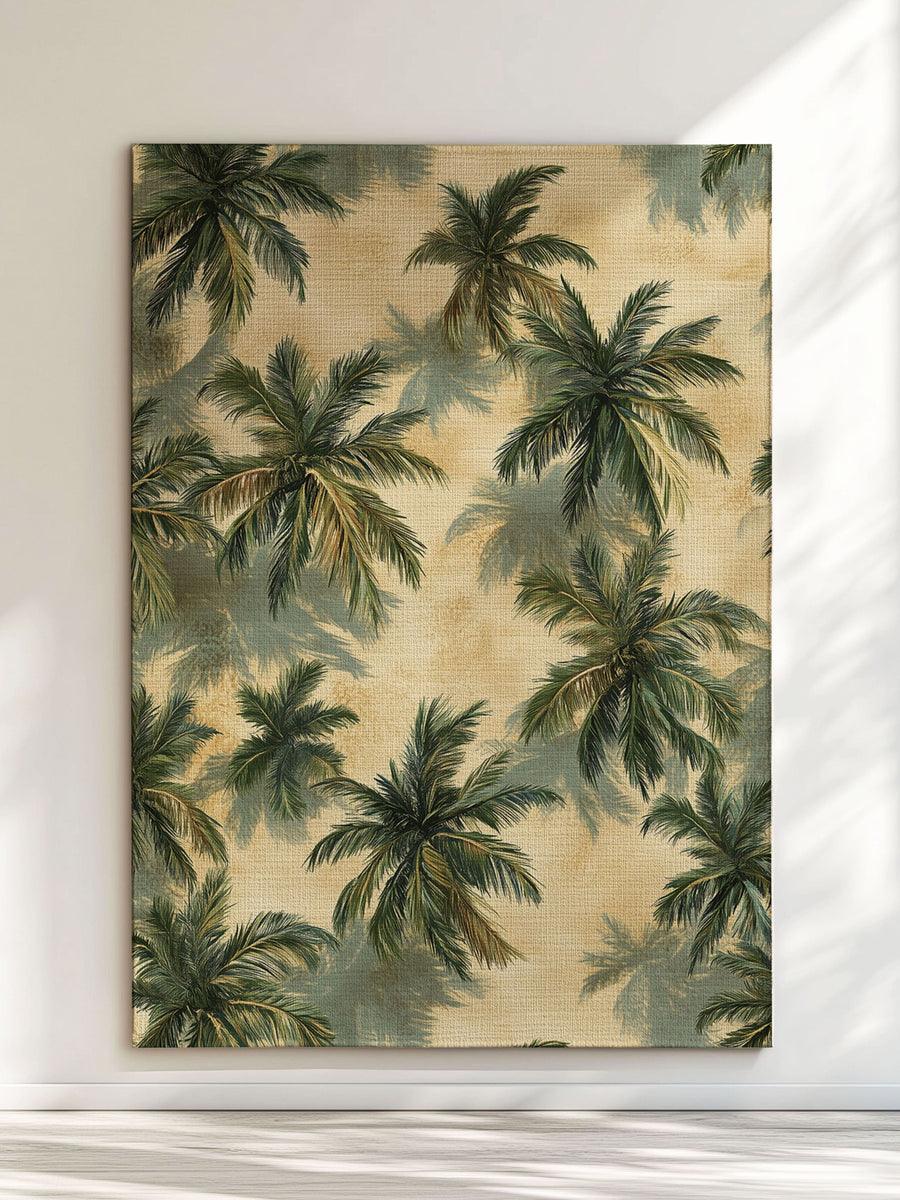 Maldivian Palm Oasis Rug – Tropical Island Design, Soft & Durable
