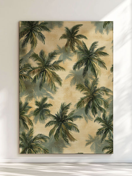 Maldivian Palm Oasis Rug – Tropical Island Design, Soft & Durable