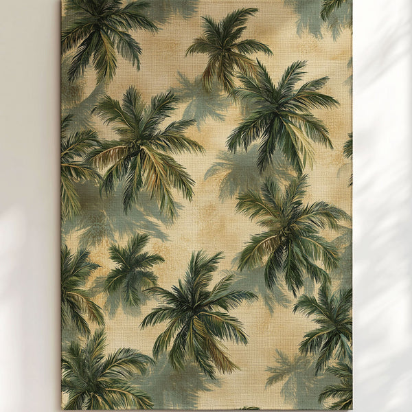 Maldivian Palm Oasis Rug – Tropical Island Design, Soft & Durable