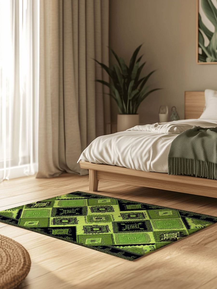 Ancient Tribal Geometry Rug | Nature - Inspired Rug by districtoasis