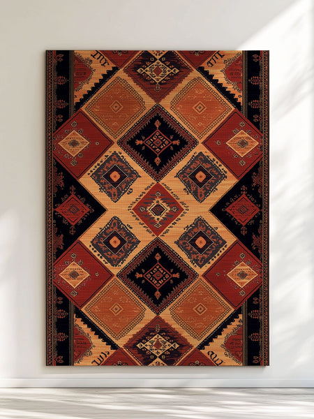 Ancient Tribal Geometry Rug | Nature - Inspired Rug by districtoasis
