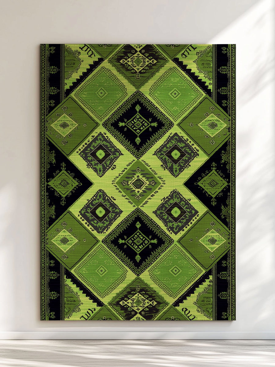 Ancient Tribal Geometry Rug | Nature - Inspired Rug by districtoasis