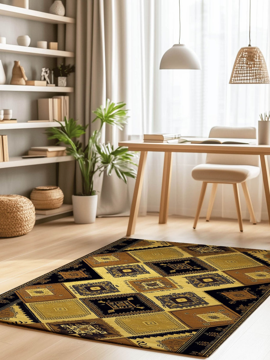 Ancient Tribal Geometry Rug | Nature - Inspired Rug by districtoasis