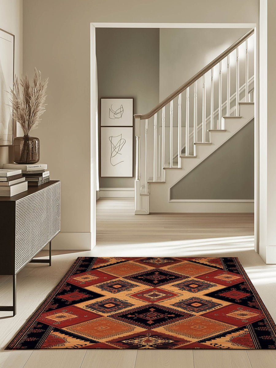 Ancient Tribal Geometry Rug | Nature - Inspired Rug by districtoasis