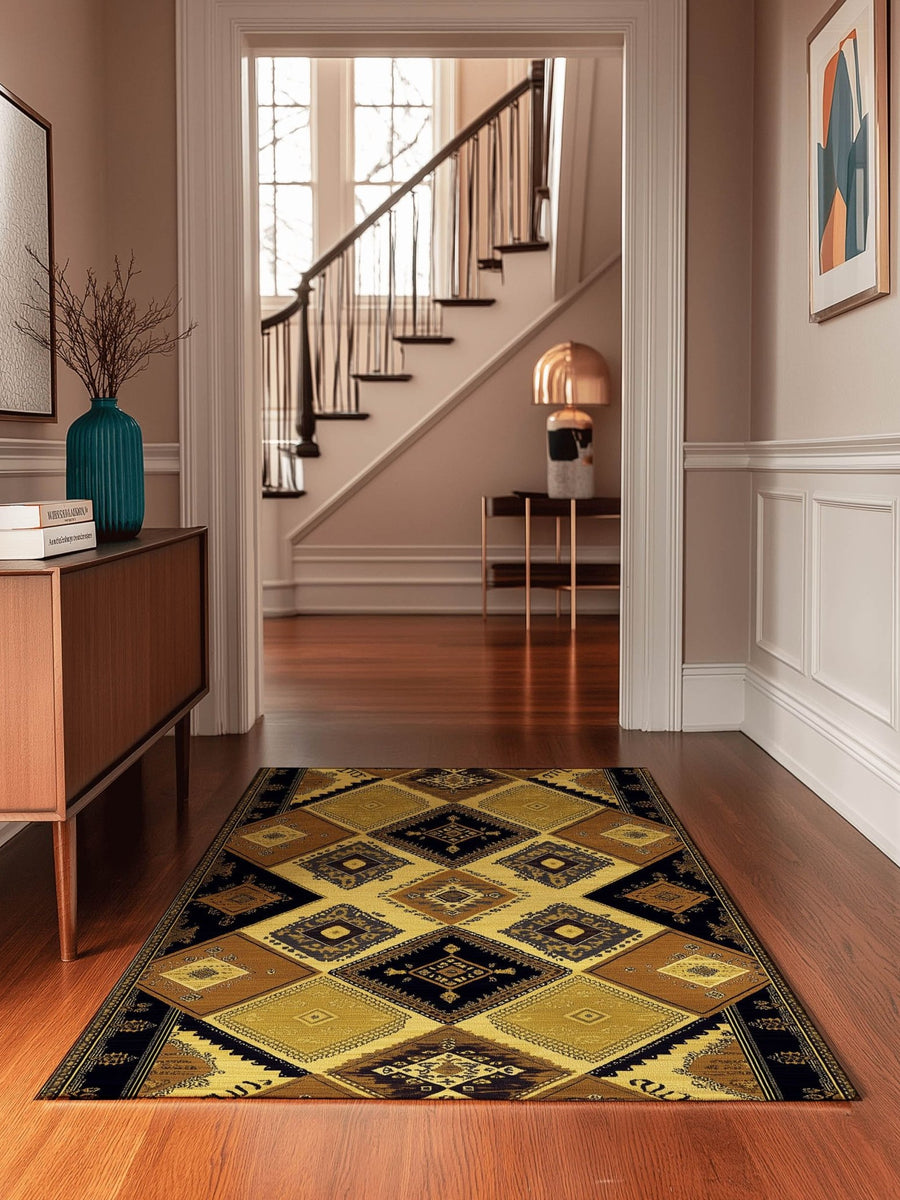 Ancient Tribal Geometry Rug | Nature - Inspired Rug by districtoasis