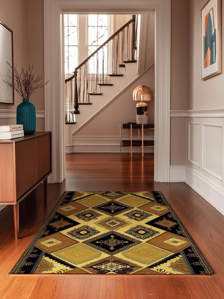 Ancient Tribal Geometry Rug | Nature - Inspired Rug by districtoasis