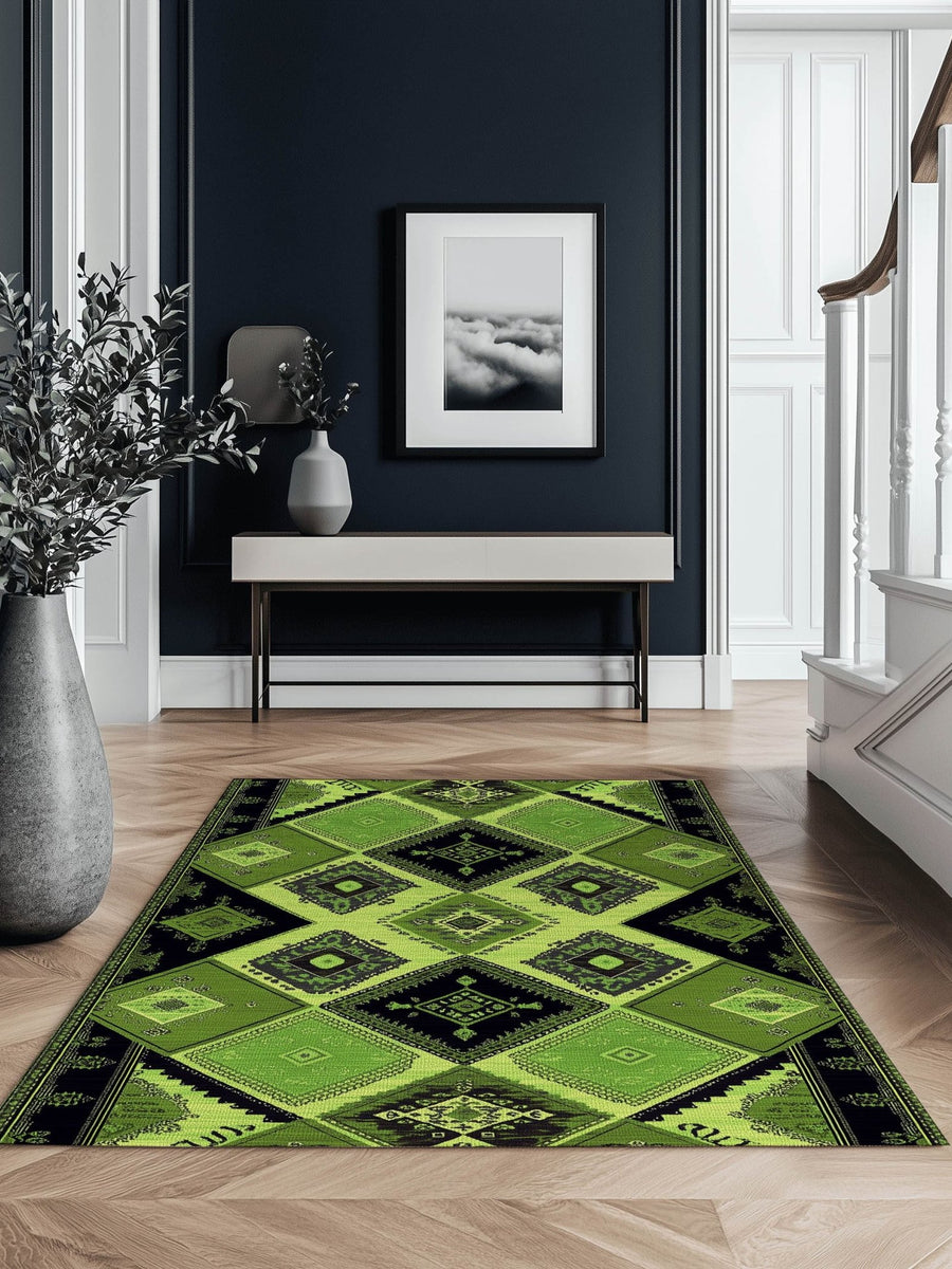 Ancient Tribal Geometry Rug | Nature - Inspired Rug by districtoasis