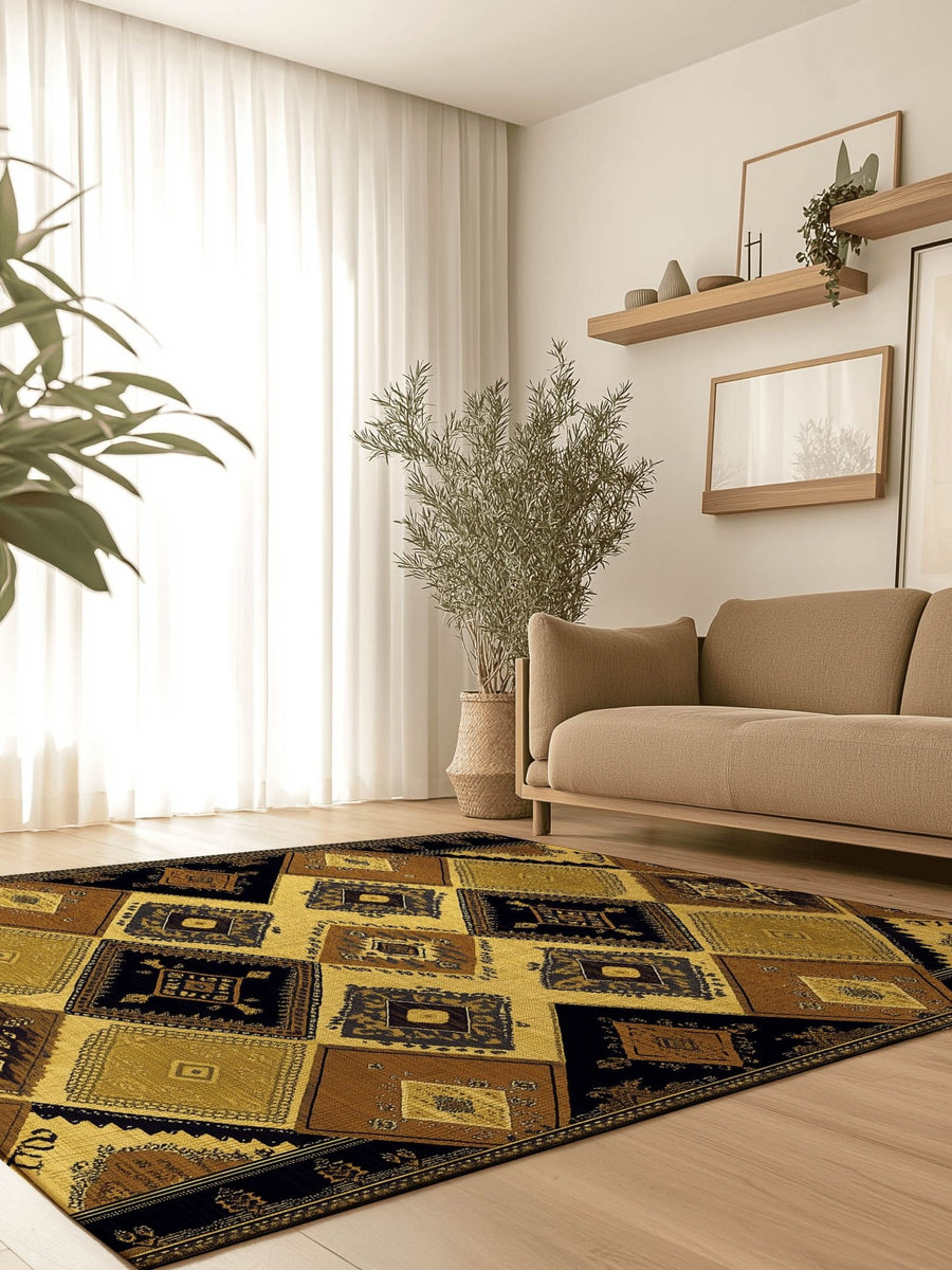 Ancient Tribal Geometry Rug | Nature - Inspired Rug by districtoasis
