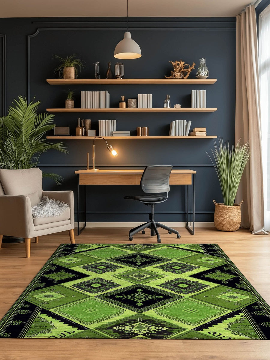 Ancient Tribal Geometry Rug | Nature - Inspired Rug by districtoasis