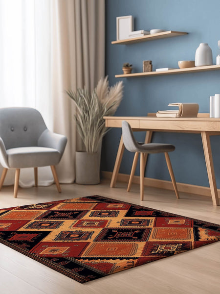 Ancient Tribal Geometry Rug | Nature - Inspired Rug by districtoasis