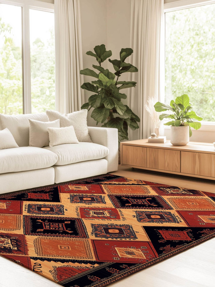 Ancient Tribal Geometry Rug | Nature - Inspired Rug by districtoasis