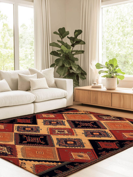 Ancient Tribal Geometry Rug | Nature - Inspired Rug by districtoasis