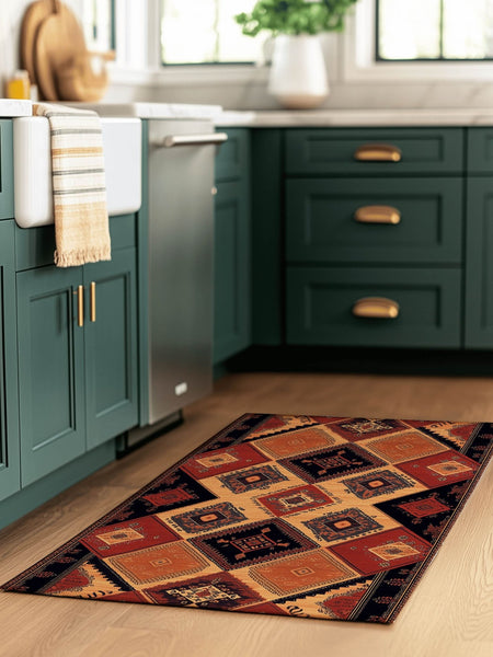 Ancient Tribal Geometry Rug | Nature - Inspired Rug by districtoasis