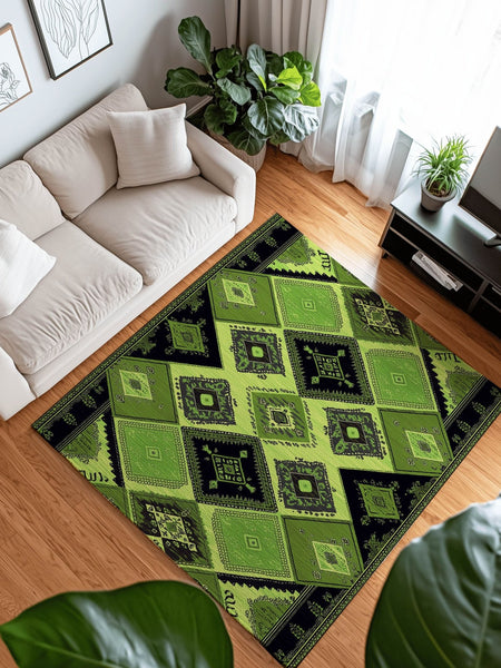 Ancient Tribal Geometry Rug | Nature - Inspired Rug by districtoasis