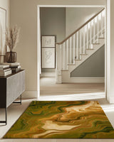 Aqua Merge Abstract Rug | Nature - Inspired Rug by districtoasis