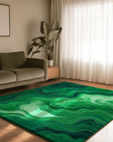 Aqua Merge Abstract Rug | Nature - Inspired Rug by districtoasis
