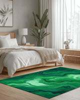 Aqua Merge Abstract Rug | Nature - Inspired Rug by districtoasis