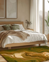 Aqua Merge Abstract Rug | Nature - Inspired Rug by districtoasis