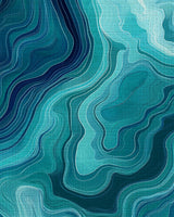 Aqua Merge Abstract Rug | Nature - Inspired Rug by districtoasis