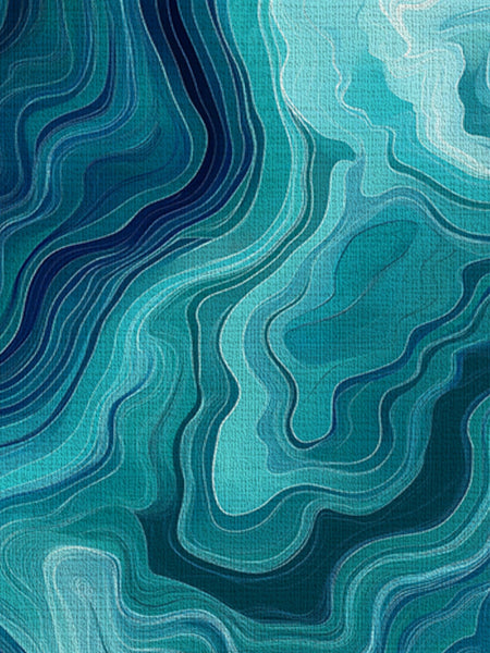 Aqua Merge Abstract Rug | Nature - Inspired Rug by districtoasis