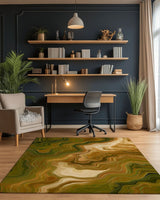 Aqua Merge Abstract Rug | Nature - Inspired Rug by districtoasis