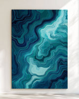 Aqua Merge Abstract Rug | Nature - Inspired Rug by districtoasis