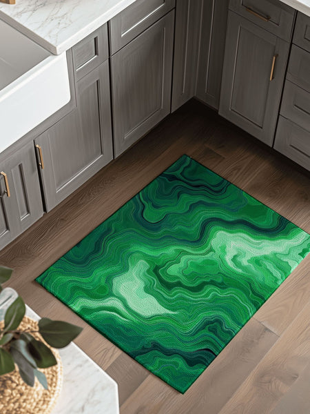 Aqua Merge Abstract Rug | Nature - Inspired Rug by districtoasis