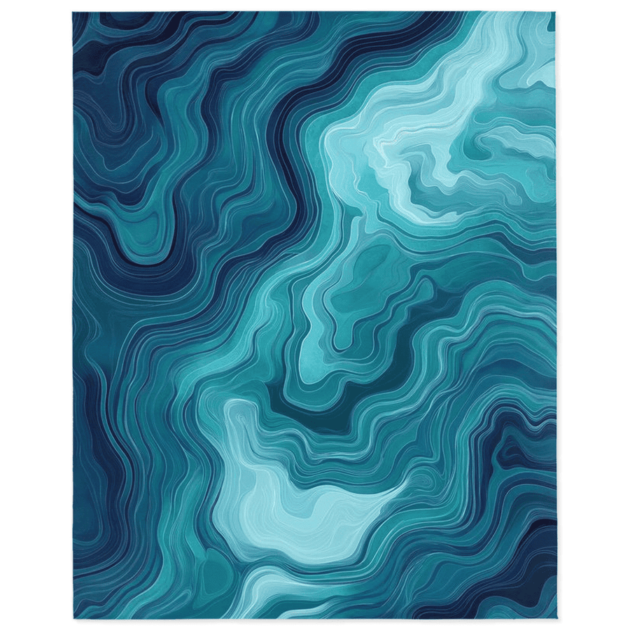 Aqua Merge Abstract Rug – Flowing Aquatic Design, Serene & Striking | Nature - Inspired Rug by districtoasis