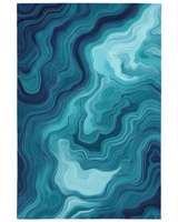 Aqua Merge Abstract Rug – Flowing Aquatic Design, Serene & Striking | Nature - Inspired Rug by districtoasis