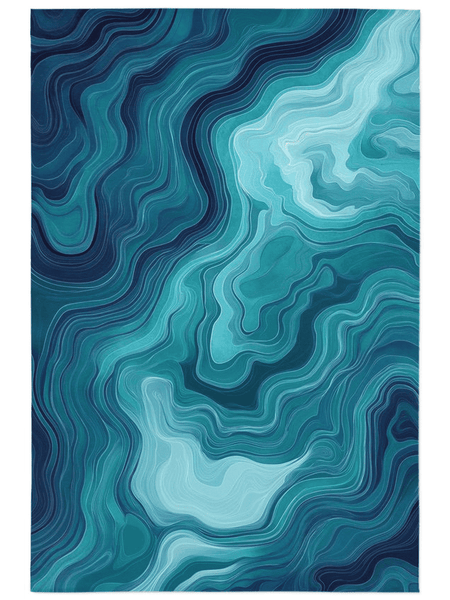 Aqua Merge Abstract Rug – Flowing Aquatic Design, Serene & Striking | Nature - Inspired Rug by districtoasis