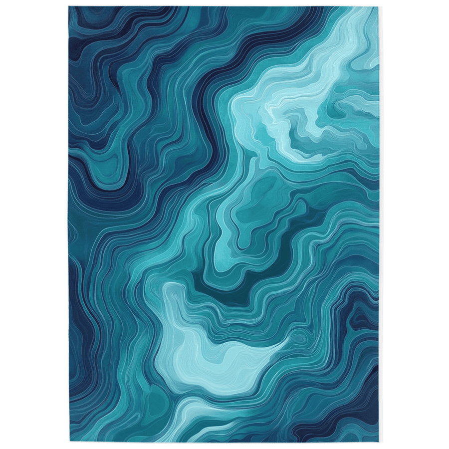 Aqua Merge Abstract Rug – Flowing Aquatic Design, Serene & Striking | Nature - Inspired Rug by districtoasis