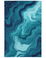Aqua Merge Abstract Rug – Flowing Aquatic Design, Serene & Striking | Nature - Inspired Rug by districtoasis