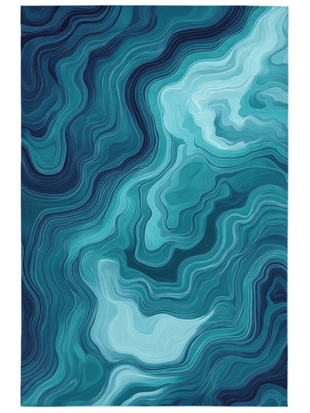 Aqua Merge Abstract Rug – Flowing Aquatic Design, Serene & Striking | Nature - Inspired Rug by districtoasis
