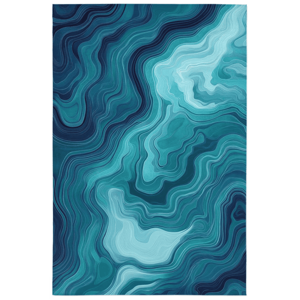 Aqua Merge Abstract Rug – Flowing Aquatic Design, Serene & Striking | Nature - Inspired Rug by districtoasis