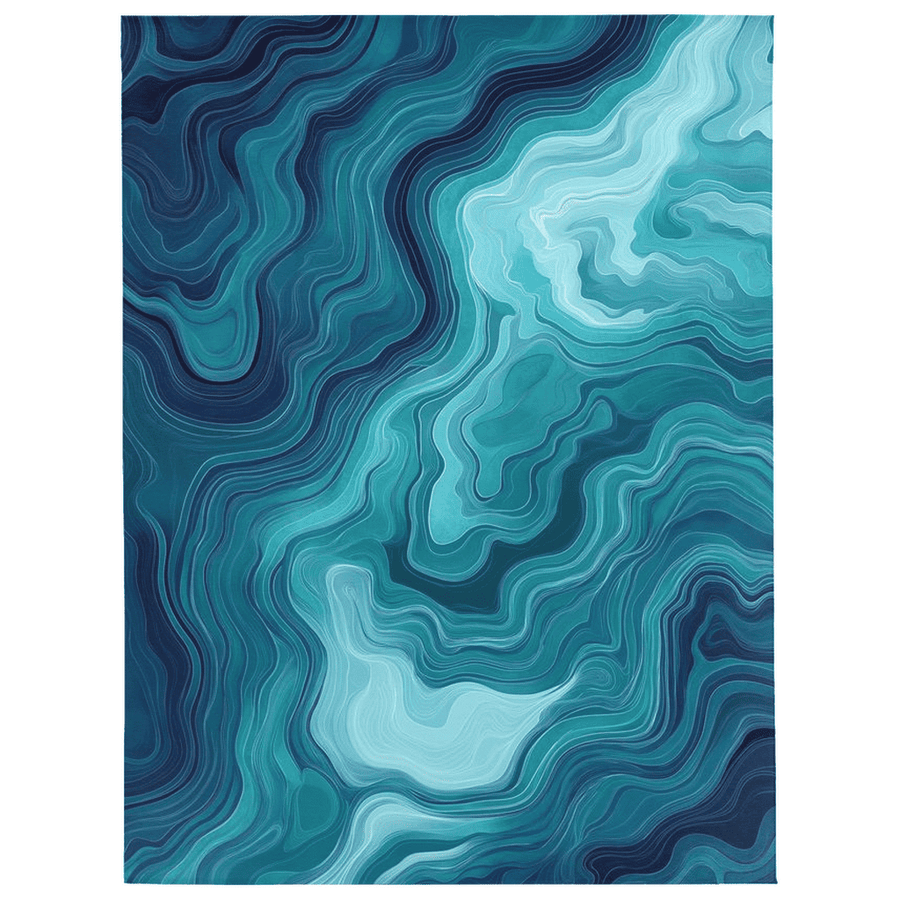 Aqua Merge Abstract Rug – Flowing Aquatic Design, Serene & Striking | Nature - Inspired Rug by districtoasis