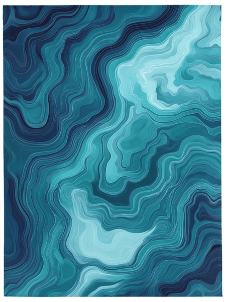 Aqua Merge Abstract Rug – Flowing Aquatic Design, Serene & Striking | Nature - Inspired Rug by districtoasis
