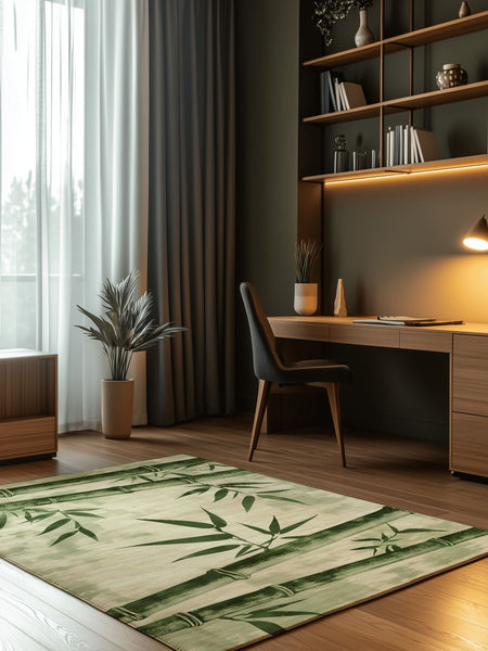 Artisan Bamboo Harmony Rug – Bali - Inspired, Soft & Durable | Nature - Inspired Rug by districtoasis