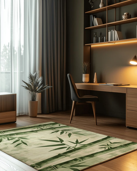 Artisan Bamboo Harmony Rug – Bali - Inspired, Soft & Durable | Nature - Inspired Rug by districtoasis