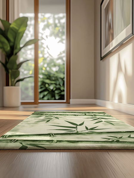 Artisan Bamboo Harmony Rug – Bali - Inspired, Soft & Durable | Nature - Inspired Rug by districtoasis