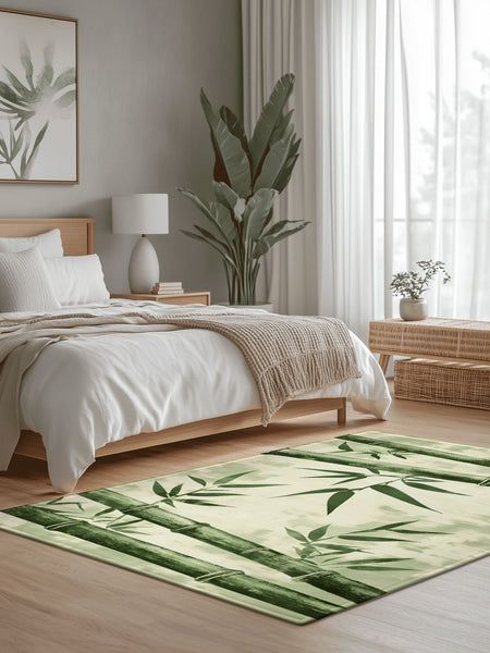Artisan Bamboo Harmony Rug – Bali - Inspired, Soft & Durable | Nature - Inspired Rug by districtoasis