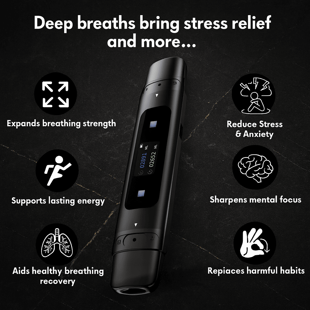 Breathing Trainer for Calm, Focus, and Better Sleep - OasisAir™