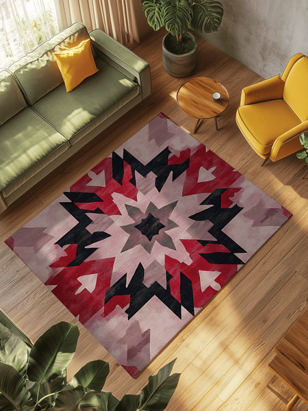 Bohemian Firelight Tapestry Rug | Nature - Inspired Rug by districtoasis