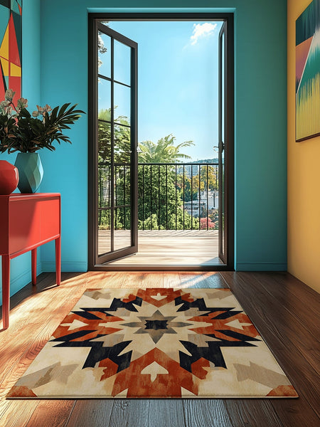 Bohemian Firelight Tapestry Rug | Nature - Inspired Rug by districtoasis