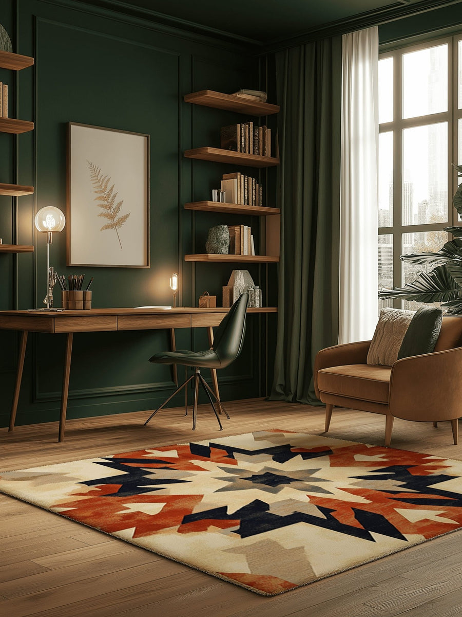 Bohemian Firelight Tapestry Rug | Nature - Inspired Rug by districtoasis