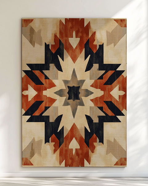 Bohemian Firelight Tapestry Rug – Vibrant Aztec Design, Soft & Durable | Nature - Inspired Rug by districtoasis
