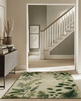 Botanical Bliss Minimalist Rug | Nature - Inspired Rug by districtoasis