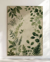 Botanical Bliss Minimalist Rug | Nature - Inspired Rug by districtoasis
