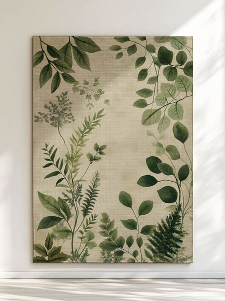 Botanical Bliss Minimalist Rug | Nature - Inspired Rug by districtoasis