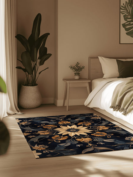 Botanical Elegance Rug | Nature - Inspired Rug by districtoasis