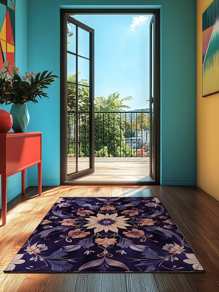 Botanical Elegance Rug | Nature - Inspired Rug by districtoasis
